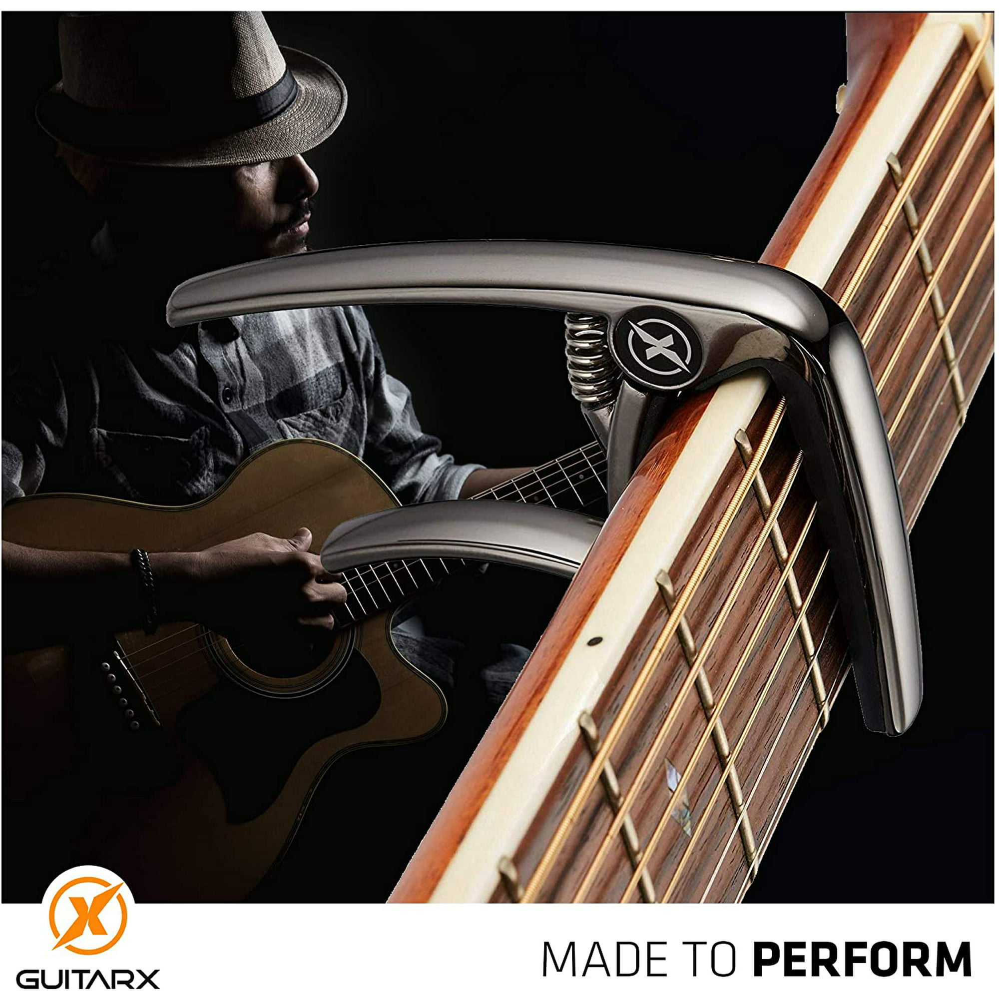 GUITARX X3 Banjo and Mandolin Chrome Ukulele The Original Guitar Capo for Acoustic and Electric Guitars